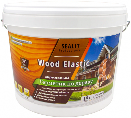 Купить ГЕРМЕТИК - Sealit Wood Elastic для работы с деревянными материалами 10 л в Коломне, Московская область